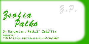 zsofia palko business card